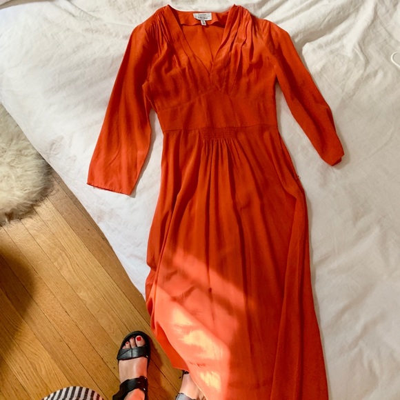 and other stories orange dress